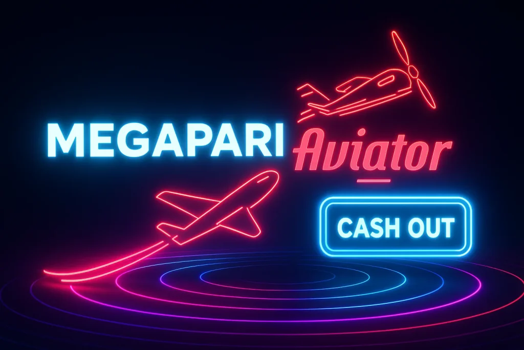 Megapari Aviator – Neon Işıklarla Kazanma Heyecanı Megapari Aviator oyununda neon uçak ve “Cash Out” sahnesi